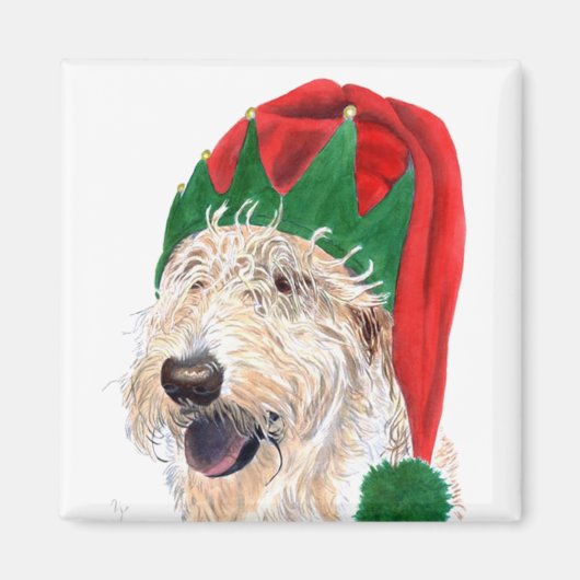 Santas Helper Labradoodle Magnet (Vorne)