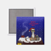 SANTA'S HELPER MAGNET (Vorderseite/Rückseite)