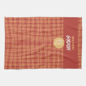 Santa's Helper Red & Apricot Weihnachtsküche Tow Geschirrtuch (Horizontal)