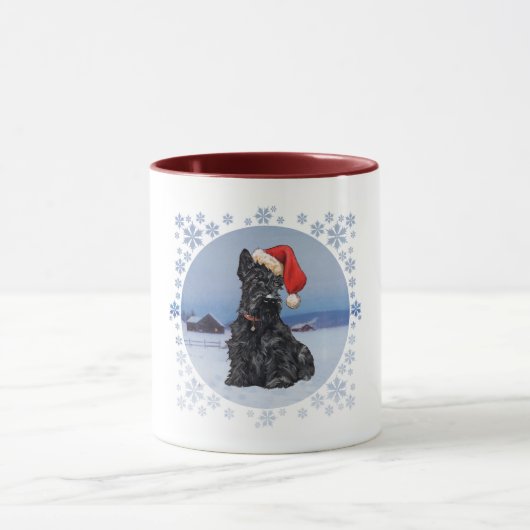 Santa's Helper Scottish Terrier Tasse (Zentrum)