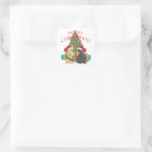 Santas Helpers Quadratischer Aufkleber (Tasche)