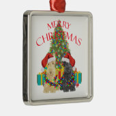 Santas Helpers Silbernes Ornament (Rechts)