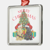 Santas Helpers Silbernes Ornament (Links)