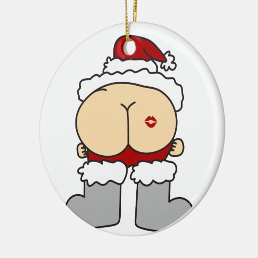 Santas Hintern Keramik Ornament (Links)
