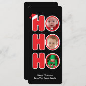 Santas Ho Ho Ho Weihnachten Personalisiertes Foto (Vorne/Hinten)