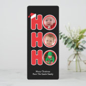 Santas Ho Ho Ho Weihnachten Personalisiertes Foto (Stehend Vorderseite)