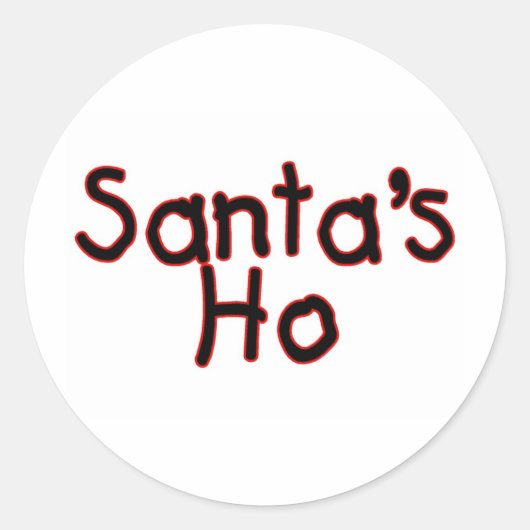 Santas Ho Runder Aufkleber (Vorderseite)