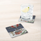 Santa's Hot Air Balloon Rechteckiger Pappuntersetzer (Vor Ort)