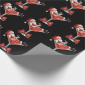 Santa's Hot Mess Christmas Martini Funny Santa  Geschenkpapier (Ecke)