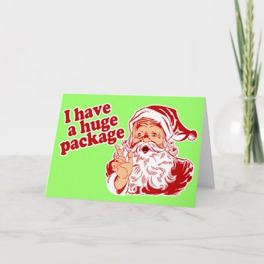 Santas Huge Package Feiertagskarte (Vorderseite)