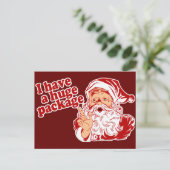 Santas Huge Paket Feiertagspostkarte (Stehend Vorderseite)