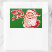 Santas Huge Paket Rechteckiger Aufkleber (Tasche)