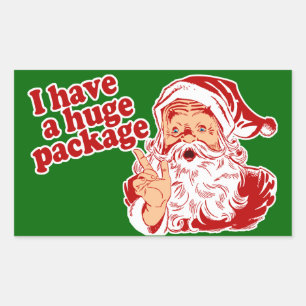 Santas Huge Paket Rechteckiger Aufkleber