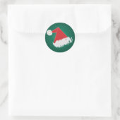 Santa's Hut Runder Aufkleber (Tasche)