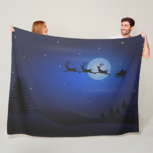 SANTA'S ist auf SEINEM WEG Fleecedecke