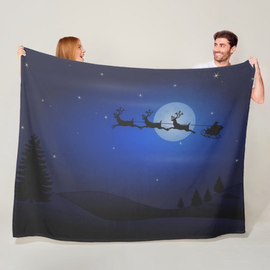 SANTA'S ist auf SEINEM WEG Fleecedecke (Beispiel)