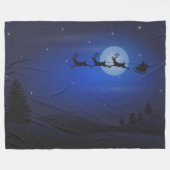 SANTA'S ist auf SEINEM WEG Fleecedecke (Vorderseite (Horizontal))