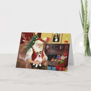 Santa's Jack Russell Terrier WELPE Feiertagskarte