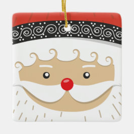 Santas Jolly Face Weihnachten Keramikornament