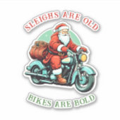 Santas Joyride Motorrad Weihnachten Aufkleber (Vorderseite)