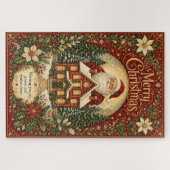 Santa's Kamin-Gruß Puzzle (Horizontal)