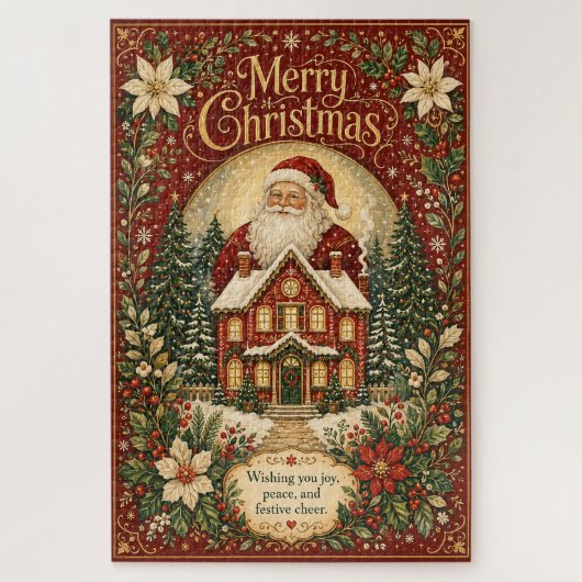 Santa's Kamin-Gruß Puzzle (Vertikal)