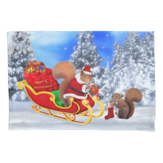 SANTA'S KLEINER HELFER & FROHE WEIHNACHTEN VON SAN KISSENBEZUG