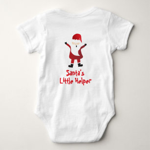 Santas Kleiner Helfer Niedlicher Weihnachtsmann Ro Baby Strampler