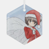 Santa's kleiner Helfer Ornament Aus Glas (Vorderseite)