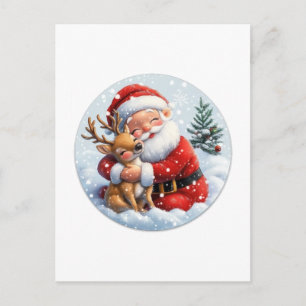 Santa's kleiner Helfer Postkarte