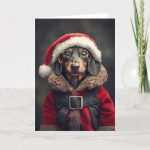 Santas kleinster Helfer-Hund Feiertagskarte