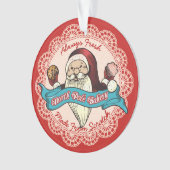 Santas Kochbäckerei Kulinarischer Weihnachtsschmuc Ornament (Vorderseite)