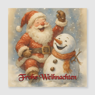 Santas Lachen im Winterzauber Magnetkarte