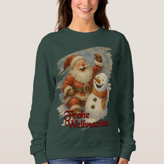 Santas Lachen im Winterzauber Sweatshirt (Vorderseite)
