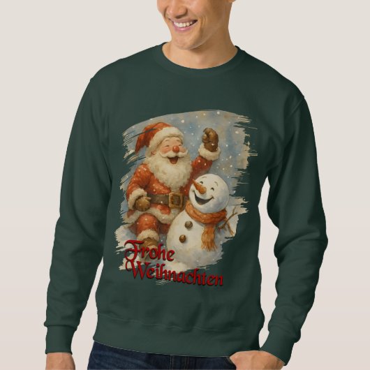 Santas Lachen im Winterzauber Sweatshirt (Vorderseite)