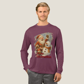 Santas Lachen im Winterzauber Tri-Blend Shirt