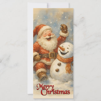 Santas Lachen in der Umarmung des Winters