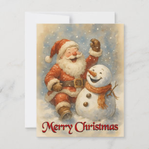 Santas Lachen in der Umarmung des Winters
