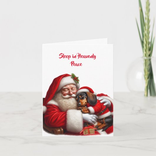 SANTA'S LAP DACKEL CHRISTMAS CARD KARTE (Vorderseite)