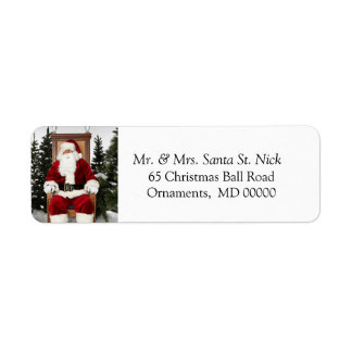Santa's Lap Frohe Weihnachtskarten Rücksendeadress