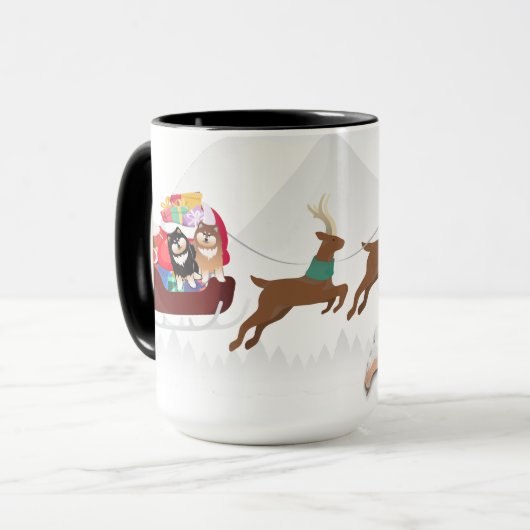 Santas Lappy Helpers - Lapphund Tasse (Vorderseite Links)