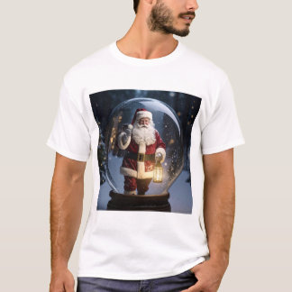 Santas Laterne – Schneekugel-Weihnachtszauber T-Shirt