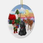 Santas Leckerei - Black Cocker Spaniel Keramikornament (Rechts)