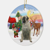 Santas Leckerei - Bull Mastiff Keramik Ornament (Links)