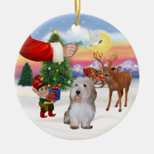 Santa's Leckerli - Petit Basset Keramikornament