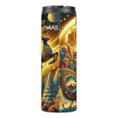 Santas legendäre Feiertagsfahrt Thermosbecher (Rückseite)