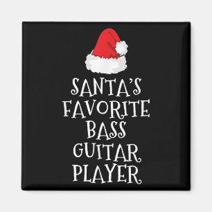Santas Lieblings-B-Gitarrist Weihnachten Lustiger Magnet