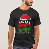 Santa's Lieblings-Barber Weihnachtsbaum T-Shirt (Vorderseite)