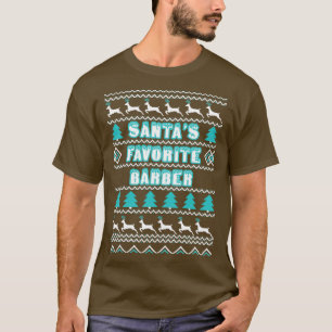 Santas Lieblings-Barbier hässlichen Weihnachtspull T-Shirt