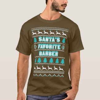 Santas Lieblings-Barbier hässlichen Weihnachtspull T-Shirt